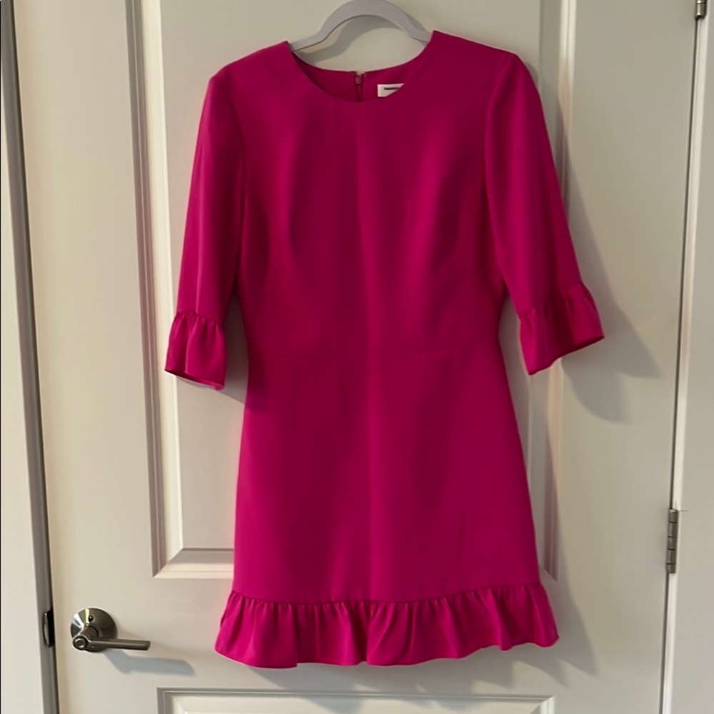 Amanda Uprichard Pink Ruffle Dress